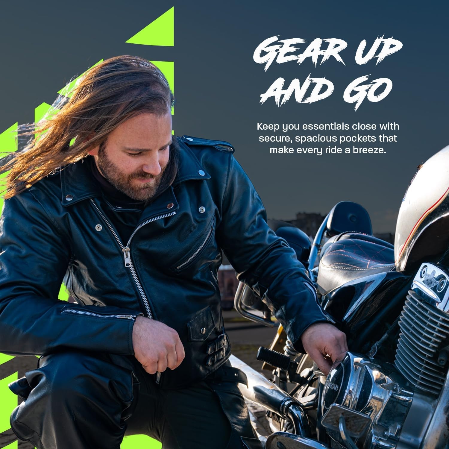 Brando Leather Motorcycle Jacket for Men, Genuine Black Leather Jacket with Removable CE Armor for Motorbike Riding