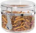 Clear Canister with Clamp Lid, 28 Oz - Large Airtight Food Storage Container, for Kitchen & Pantry Storage of Bulk, Dry Foods Including Pasta, Flour, Sugar, Coffee, Rice, Tea, Spices & Herbs