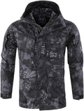 Men'S Windproof Warm Outdoor Coat Hooded Jacket Sports Uniform Velvet Overalls Gray