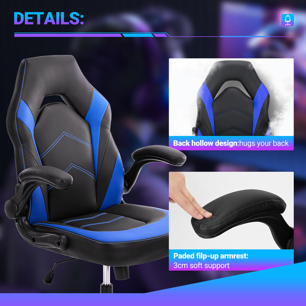PU Leather Ergonomic Office Chair Swivel Computer Gaming Chair with Lumbar Support
