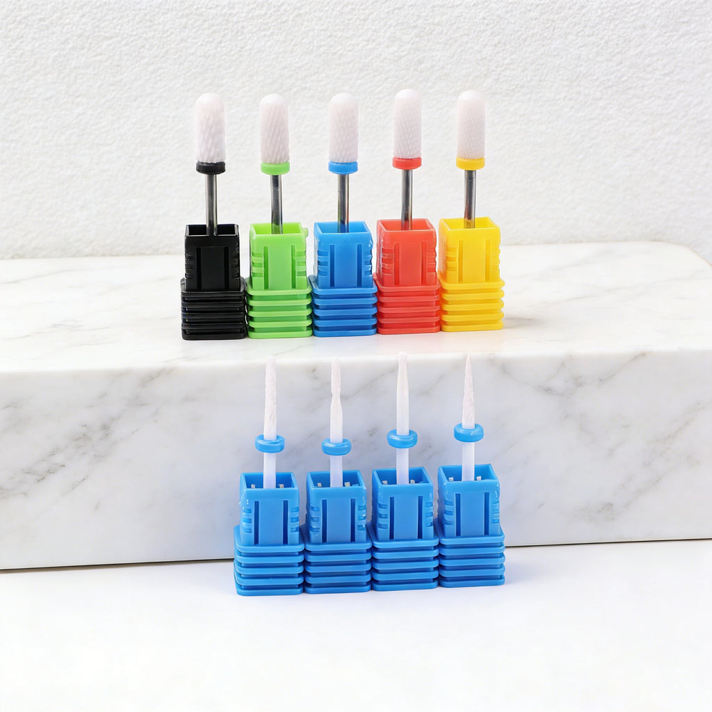 Ceramic Nail Drill Bit Milling Cutter for Manicure Pedicure Nail Files Buffer Nail Art Equipment Accessory